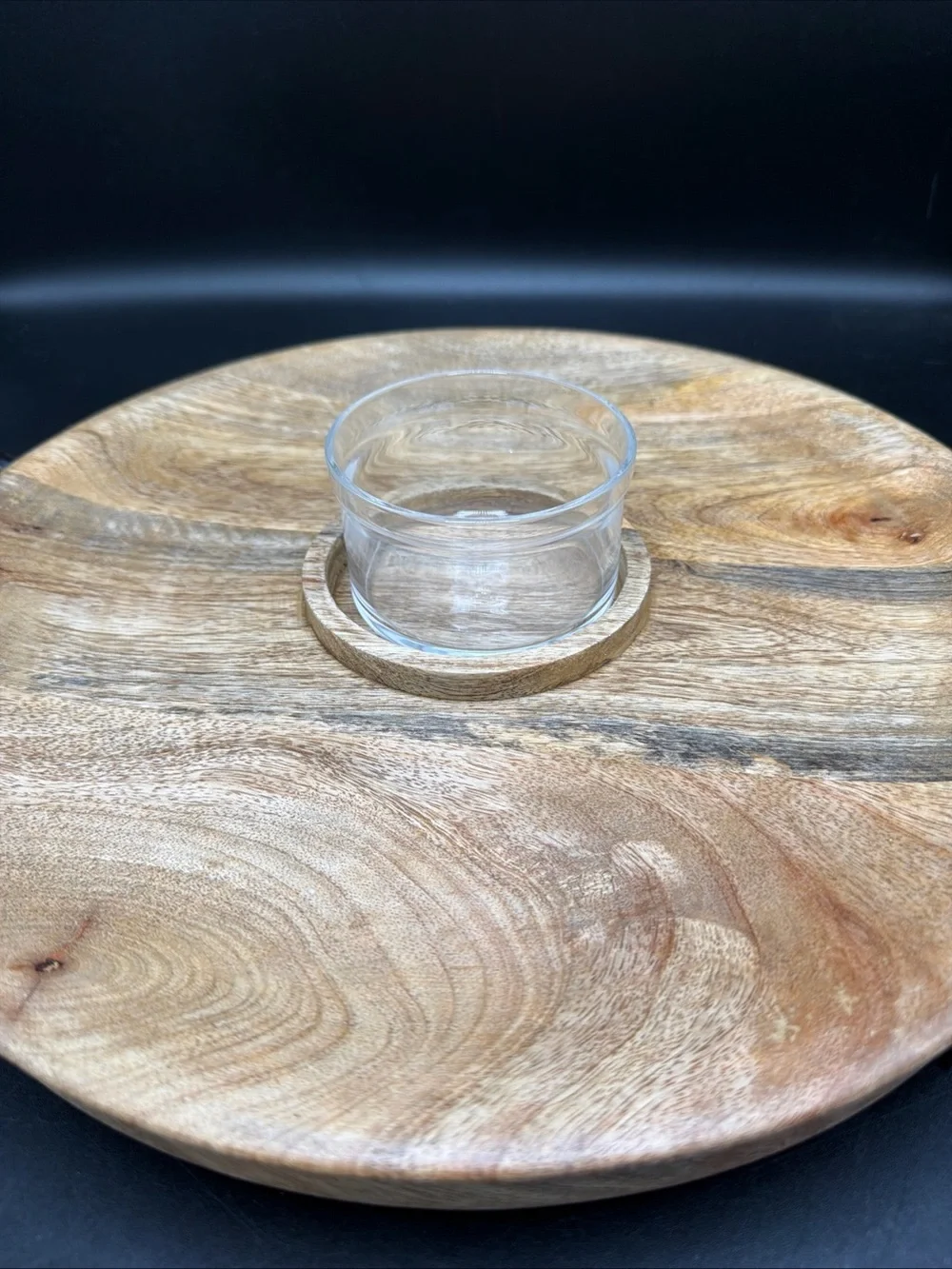 The Global Market Kitchen Collection Chip And Dip 13” Wooden Tray